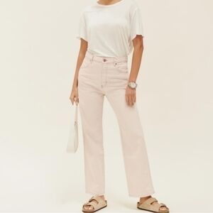 Reformation Cowboy High-Rise Straight Leg Organic Cotton Tencel Jeans